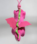 Ty Beanie Boos (Plastic Key Clip) - Darla the Pink Dragon, Glitter Eyes