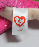 Ty Beanie Boos (Plastic Key Clip) - Darla the Pink Dragon, Glitter Eyes