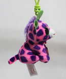 Ty Beanie Boos (Plastic Key Clip) - Gilbert the Pink & Purple Giraffe, Glitter Eyes