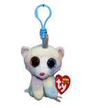 Ty Beanie Boos (Plastic Key Clip) - Heather the Pastel Unicorn Cat, Glitter Eyes
