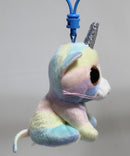 Ty Beanie Boos (Plastic Key Clip) - Heather the Pastel Unicorn Cat, Glitter Eyes