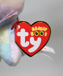 Ty Beanie Boos (Plastic Key Clip) - Heather the Pastel Unicorn Cat, Glitter Eyes
