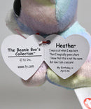 Ty Beanie Boos (Plastic Key Clip) - Heather the Pastel Unicorn Cat, Glitter Eyes