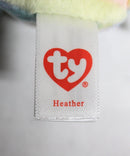 Ty Beanie Boos (Plastic Key Clip) - Heather the Pastel Unicorn Cat, Glitter Eyes