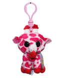 Ty Beanie Boos (Plastic Key Clip) - Junglelove the Pink Giraffe, Solid Eyes