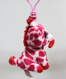 Ty Beanie Boos (Plastic Key Clip) - Junglelove the Pink Giraffe, Solid Eyes