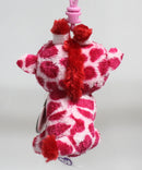 Ty Beanie Boos (Plastic Key Clip) - Junglelove the Pink Giraffe, Solid Eyes