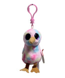 Ty Beanie Boos (Plastic Key Clip) - Kiwi the Pink Tie-Dye Kiwi Bird, Glitter Eyes