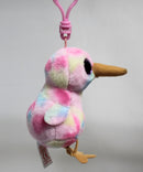 Ty Beanie Boos (Plastic Key Clip) - Kiwi the Pink Tie-Dye Kiwi Bird, Glitter Eyes