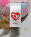 Ty Beanie Boos (Plastic Key Clip) - Kiwi the Pink Tie-Dye Kiwi Bird, Glitter Eyes