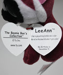 Ty Beanie Boos (Plastic Key Clip) - LeeAnn the Burgundy Lemur, Glitter Eyes