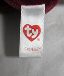 Ty Beanie Boos (Plastic Key Clip) - LeeAnn the Burgundy Lemur, Glitter Eyes