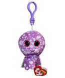 Ty Beanie Boos (Plastic Key Clip) - Legs the Purple Octopus, Glitter Eyes