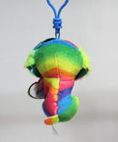 Ty Beanie Boos (Plastic Key Clip) - Lola the Rainbow Dog, Glitter Eyes, Claire's Exclusive