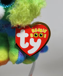 Ty Beanie Boos (Plastic Key Clip) - Lola the Rainbow Dog, Glitter Eyes, Claire's Exclusive