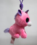 Ty Beanie Boos (Plastic Key Clip) - Magic the Pink Unicorn, Glitter Eyes