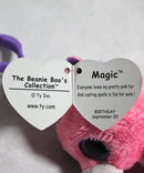 Ty Beanie Boos (Plastic Key Clip) - Magic the Pink Unicorn, Glitter Eyes