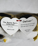Ty Beanie Boos (Plastic Key Clip) - Owliver the Camo Owl, Glitter Eyes