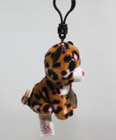 Ty Beanie Boos (Plastic Key Clip) - Patches the Leopard, Glitter Eyes