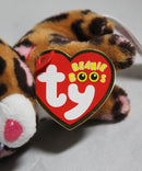 Ty Beanie Boos (Plastic Key Clip) - Patches the Leopard, Glitter Eyes