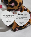 Ty Beanie Boos (Plastic Key Clip) - Patches the Leopard, Glitter Eyes