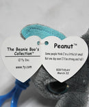 Ty Beanie Boos (Plastic Key Clip) - Peanut the Elephant, Glitter Eyes