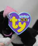 Ty Beanie Boos (Plastic Key Clip) - Pepper the Tuxedo Cat, Solid Eyes