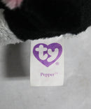 Ty Beanie Boos (Plastic Key Clip) - Pepper the Tuxedo Cat, Solid Eyes