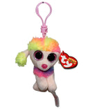 Ty Beanie Boos (Plastic Key Clip) - Rainbow the Poodle, Glitter Eyes
