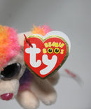 Ty Beanie Boos (Plastic Key Clip) - Rainbow the Poodle, Glitter Eyes