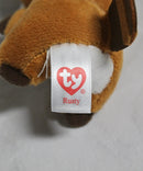 Ty Beanie Boos (Plastic Key Clip) - Rusty the Raccoon, Glitter Eyes