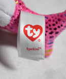 Ty Beanie Boos (Plastic Key Clip) - Sparkles the Pink Dolphin, Glitter Eyes