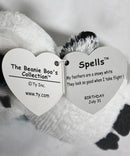 Ty Beanie Boos (Plastic Key Clip) - Spells the Snowy Owl, Glitter Eyes