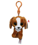 Ty Beanie Boos (Plastic Key Clip) - Tala the Brown & White Dog, Glitter Eyes