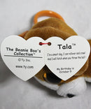 Ty Beanie Boos (Plastic Key Clip) - Tala the Brown & White Dog, Glitter Eyes