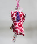 Ty Beanie Boos (Plastic Key Clip) - Twigs the Pink Giraffe, Glitter Eyes