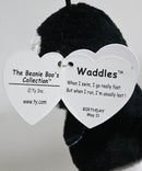 Ty Beanie Boos (Plastic Key Clip) - Waddles the Penguin, Glitter Eyes