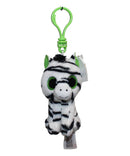 Ty Beanie Boos (Plastic Key Clip) - Zig-Zag the Zebra, Glitter Eyes