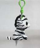 Ty Beanie Boos (Plastic Key Clip) - Zig-Zag the Zebra, Glitter Eyes