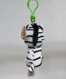 Ty Beanie Boos (Plastic Key Clip) - Zig-Zag the Zebra, Glitter Eyes