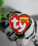 Ty Beanie Boos (Plastic Key Clip) - Zig-Zag the Zebra, Glitter Eyes