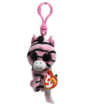 Ty Beanie Boos (Plastic Key Clip) - Zoey the Zebra, Glitter Eyes
