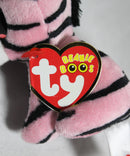 Ty Beanie Boos (Plastic Key Clip) - Zoey the Zebra, Glitter Eyes