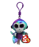 Ty Beanie Boos (Plastic Key Clip) - Zuri the Tie-Dye Monkey, Glitter Eyes