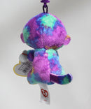 Ty Beanie Boos (Plastic Key Clip) - Zuri the Tie-Dye Monkey, Glitter Eyes