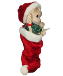 Precious Moments Doll C52387, Christmas Eve- Girl in Stocking