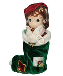 Precious Moments Doll C65812, Holly- Girl in Stocking