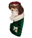 Precious Moments Doll C65812, Holly- Girl in Stocking