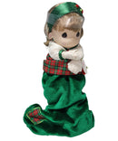Precious Moments Doll C77715, Christmas Carol- Girl in Stocking