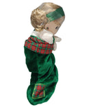 Precious Moments Doll C77715, Christmas Carol- Girl in Stocking